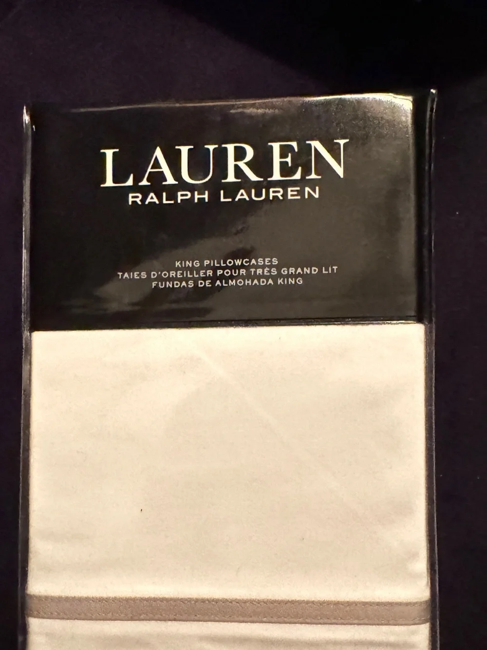 Ralph Lauren Spencer 300 Thread Count Sateen Border Pillowcase Pair, King